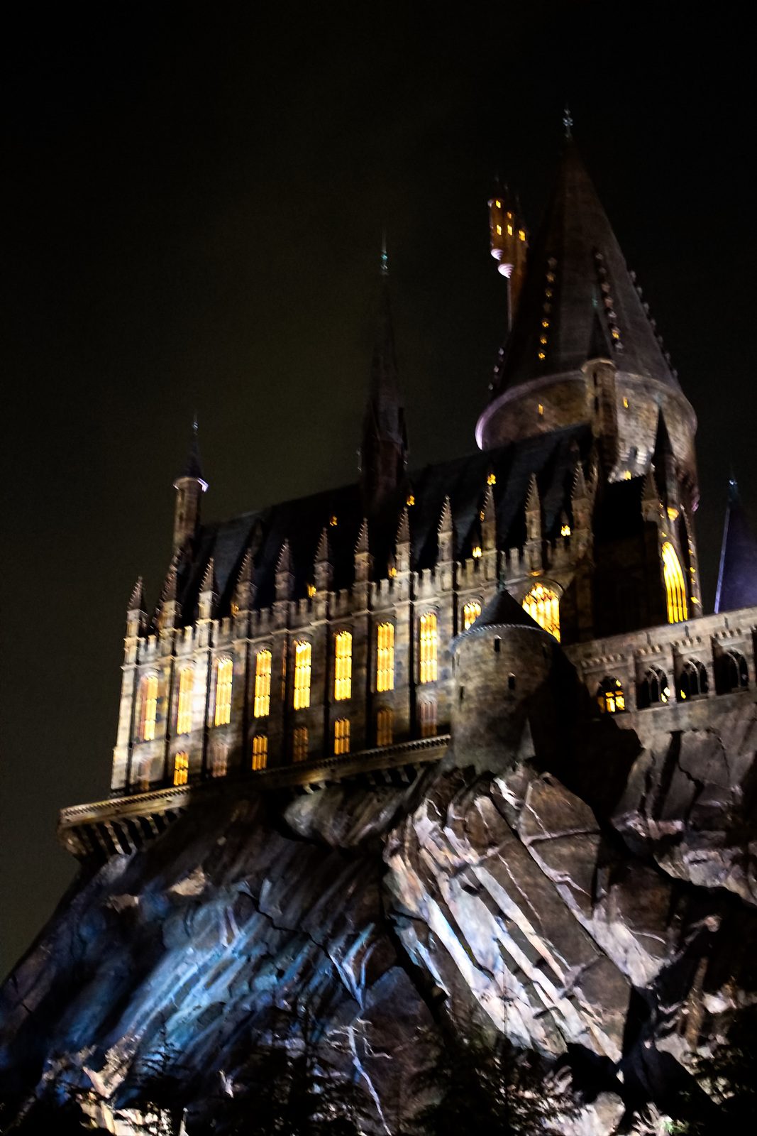 Postcard: Universal Orlando, Hogwarts or the globe. Landscape.